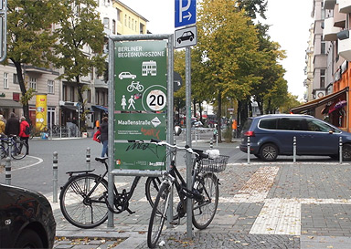 Begegnungszone Maaßenstraße in 10777 Berlin-Schöneberg . Plattformpreis 2016