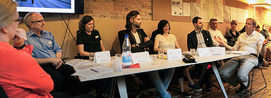 StadtWertSchätzen 2017 . Podiumsdiskussion: Theresa Keilhacker, Manfred Kühne, Martina Levin, Markus Lager, Carola Bluhm, Robert Kowalewski, Ephraim Gothe