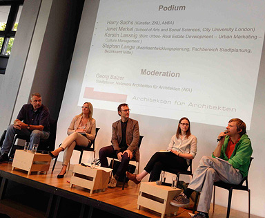 Podiumsdiskussion StadtWertSchätzen: Alternativkultur und Stadtentwicklung