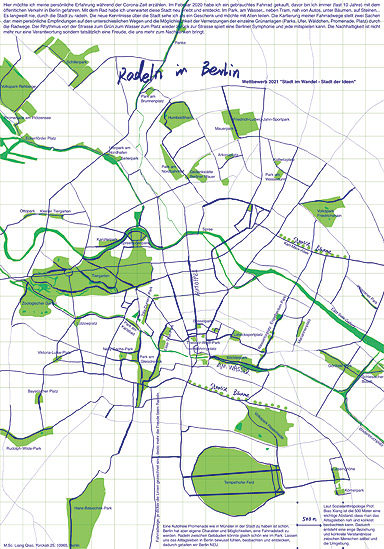 Nachwuchs-Wettbewerb Stadt im Wandel - Stadt der Ideen 2021, Auszeichnung: Liang Qiao – Radeln in Berlin
